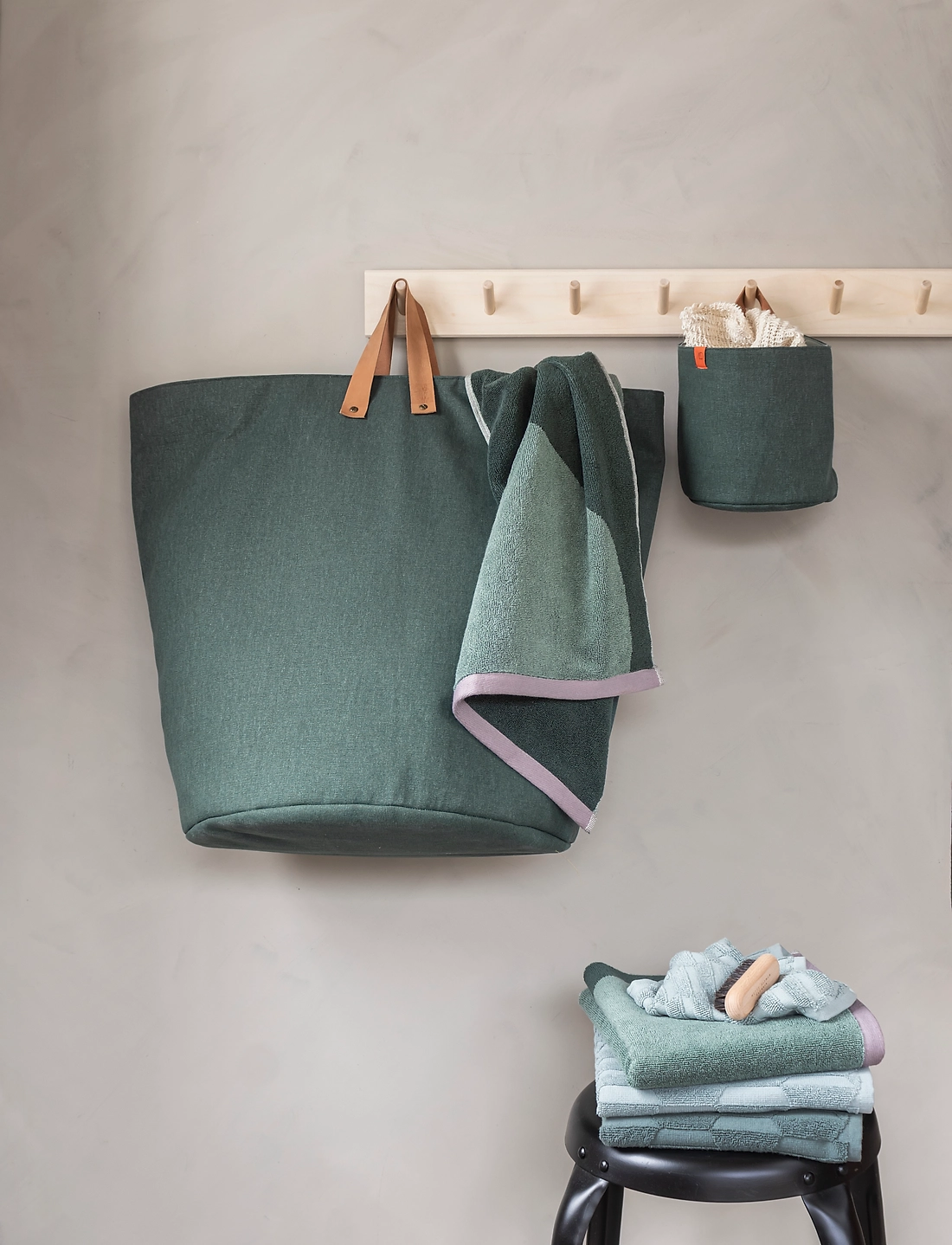 Mette Ditmer - SORTIT laundry bag - vasketøjskurve - pine green - 2
