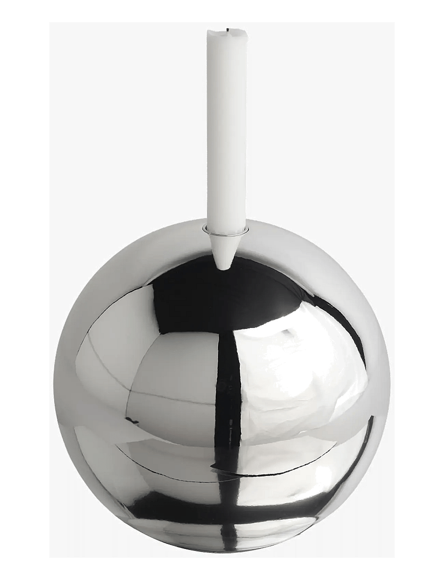 Mette Ditmer - SPHERE candle holder, large - küünlajalad - chrome - 2