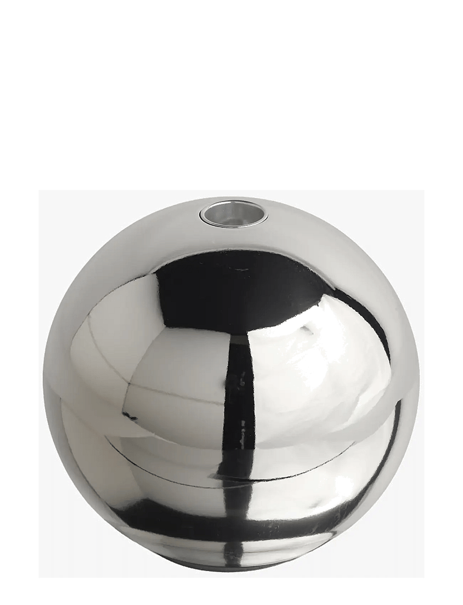 Mette Ditmer - SPHERE candle holder, medium - svečturi - chrome - 1