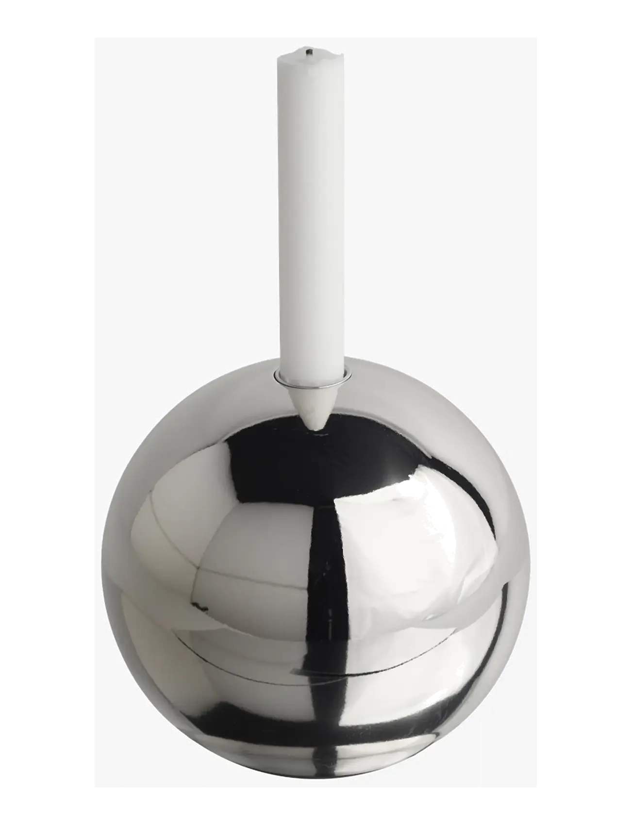 Mette Ditmer - SPHERE candle holder, medium - chrome - 2