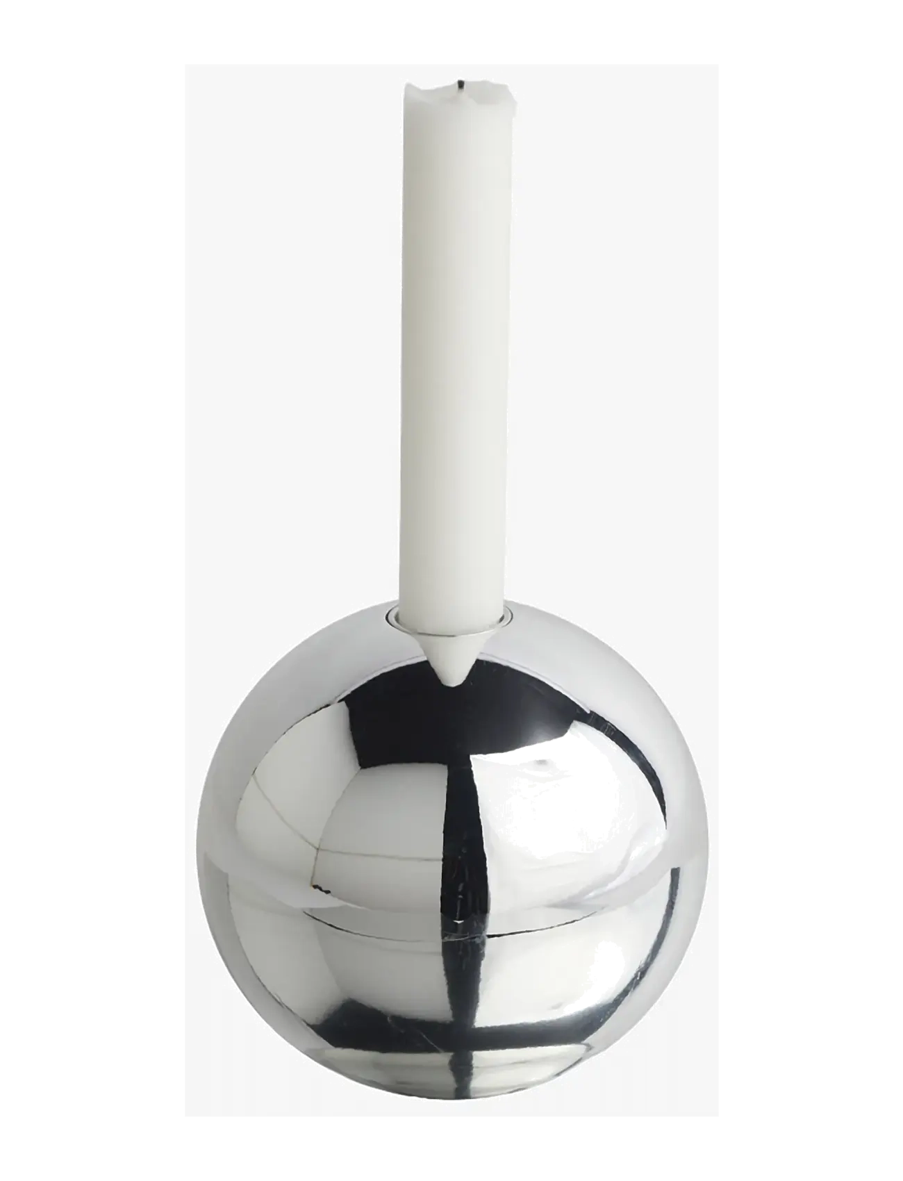 Mette Ditmer - SPHERE candle holder, small - chrome - 2