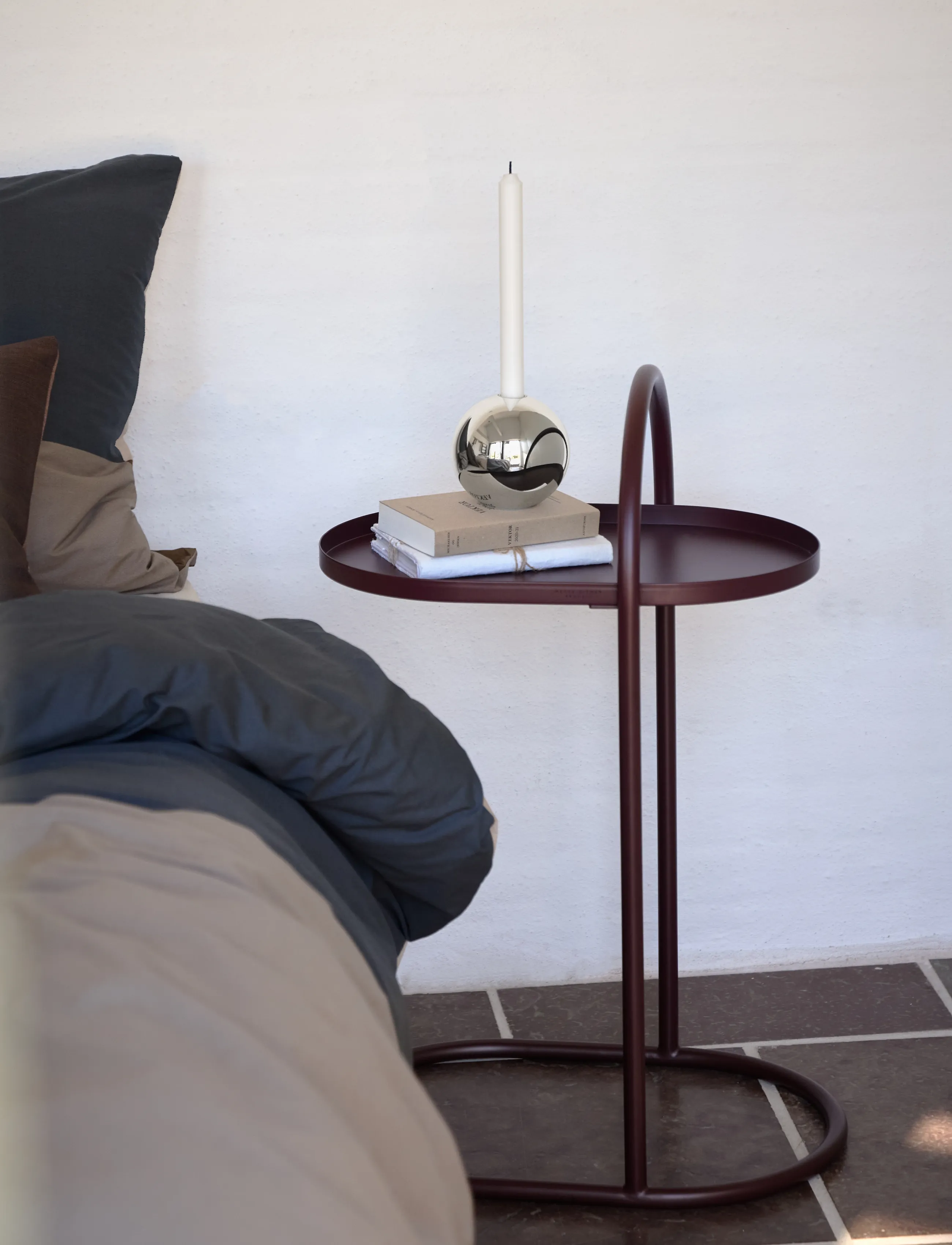 Mette Ditmer - SPHERE candle holder, small - chrome - 4
