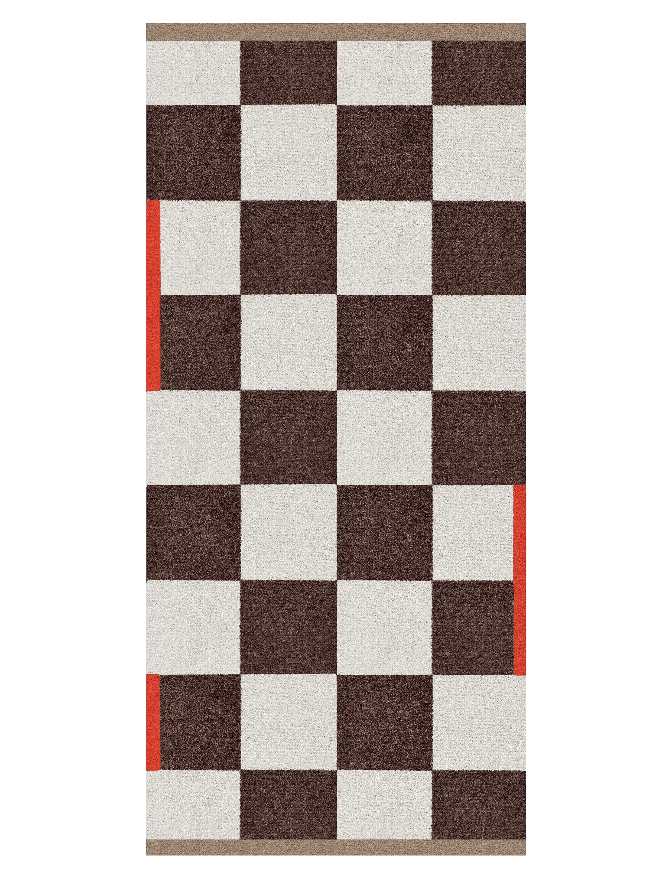 Mette Ditmer Square All-Round Mat, Large, Plastiktæppe, Brun, Str: 70X 150CM