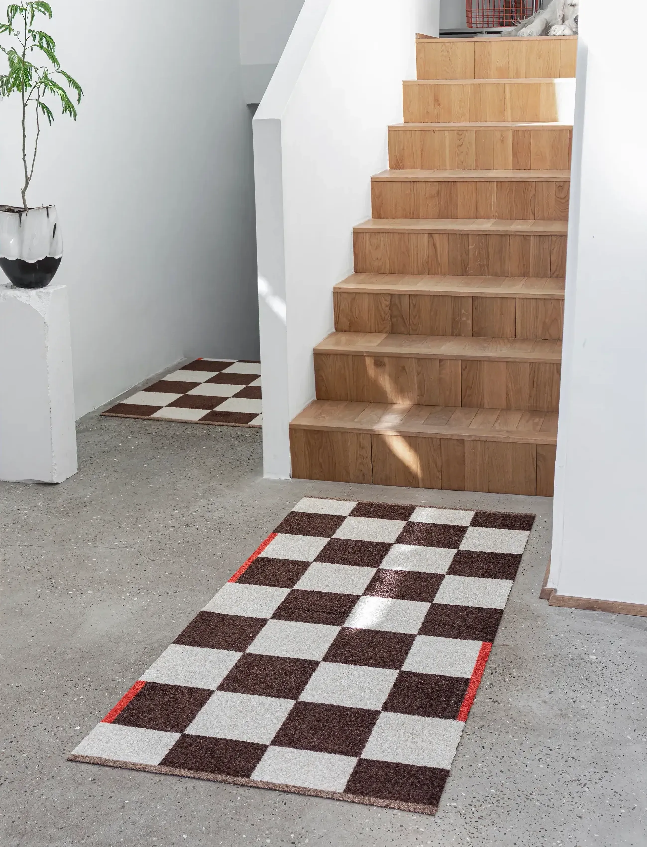 Mette Ditmer - SQUARE all-round mat, large - käytävämatot - brown - 2