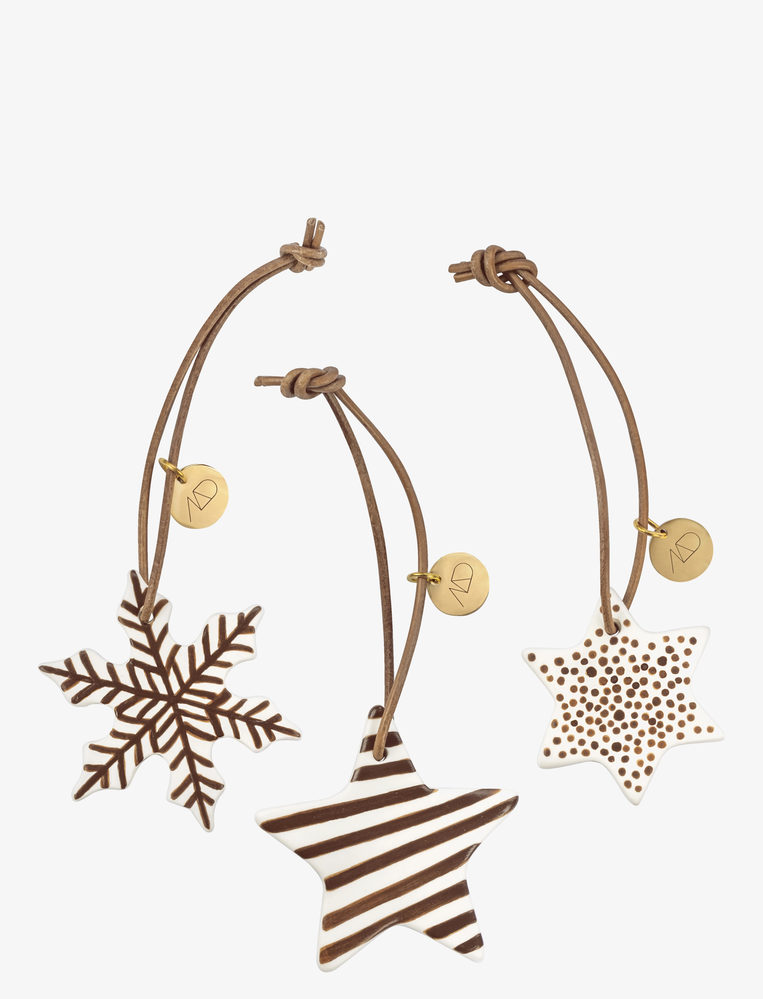 Mette Ditmer STAR ornaments, 3-pack - Under 300 kr - WALNUT / brown