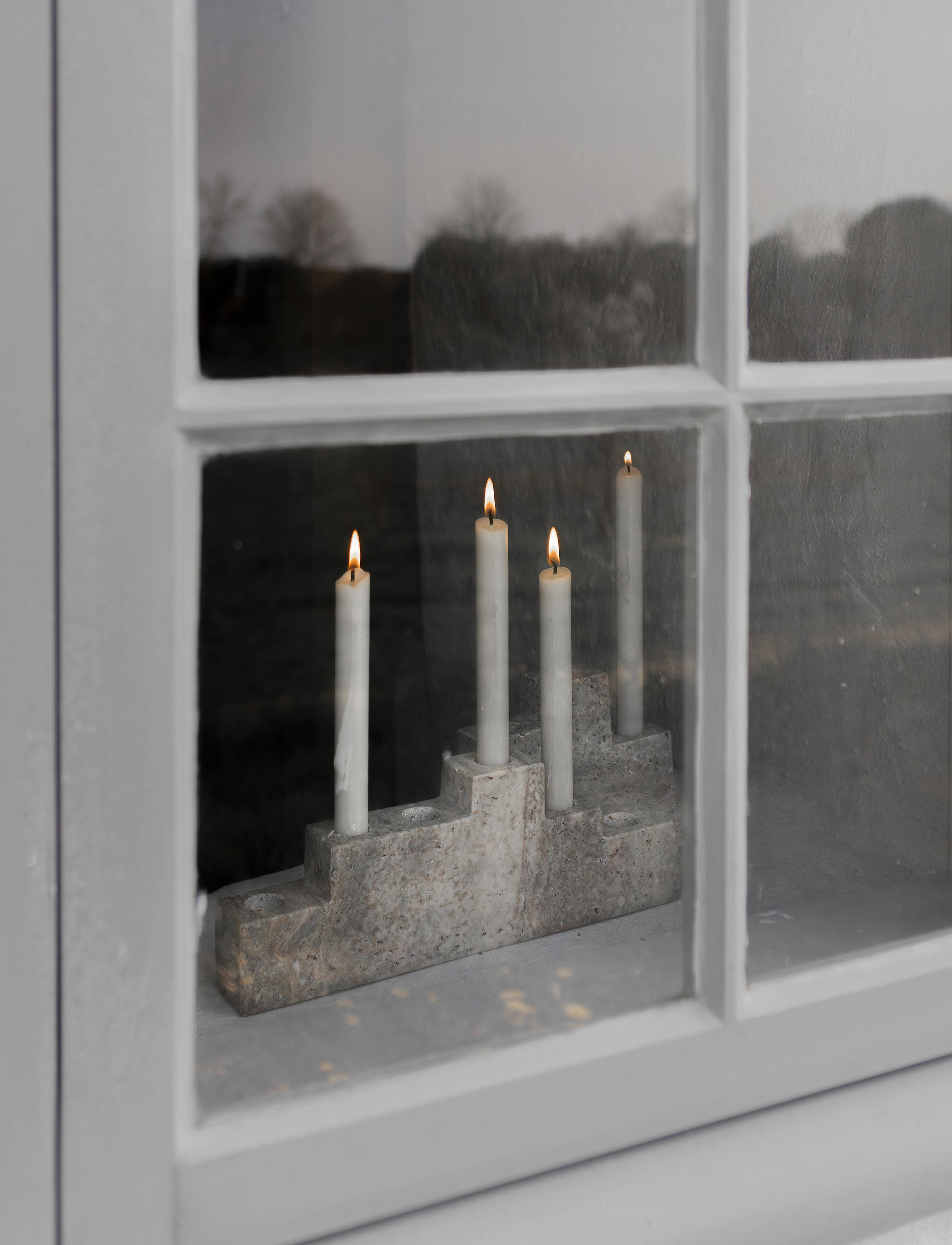 Mette Ditmer - STEP candleholder - ljusstakar - chalk - 3