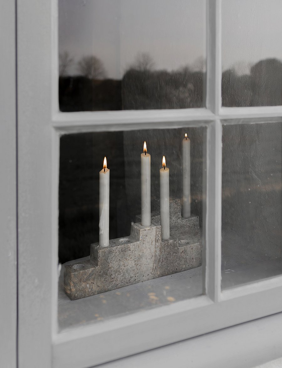Mette Ditmer - STEP candleholder - küünlajalad - chalk - 3