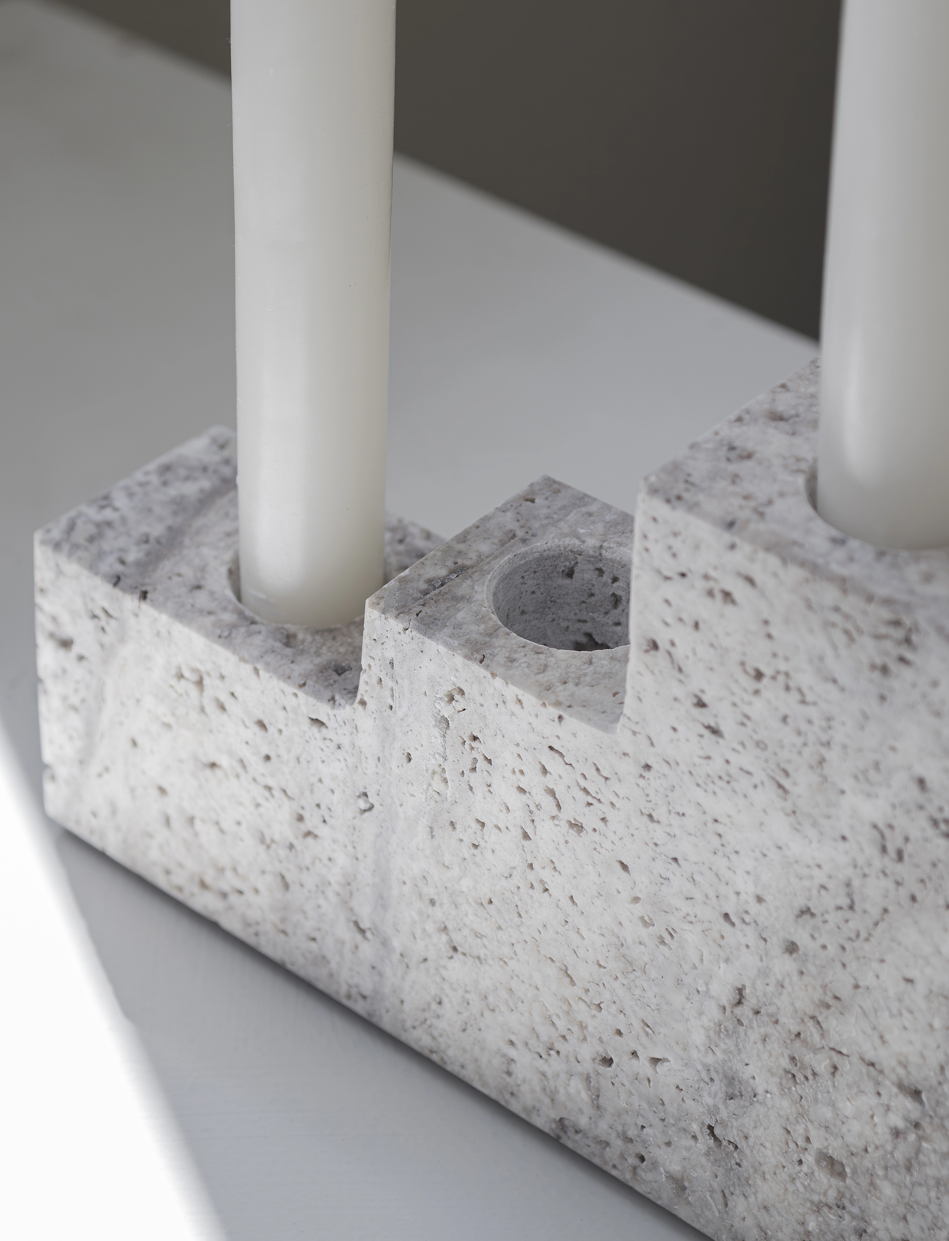 Mette Ditmer - STEP candleholder - ljusstakar - chalk - 4