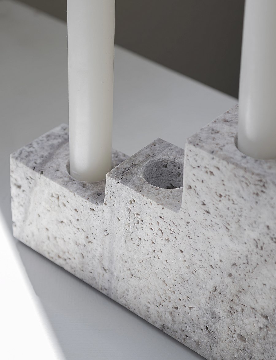 Mette Ditmer - STEP candleholder - küünlajalad - chalk - 4