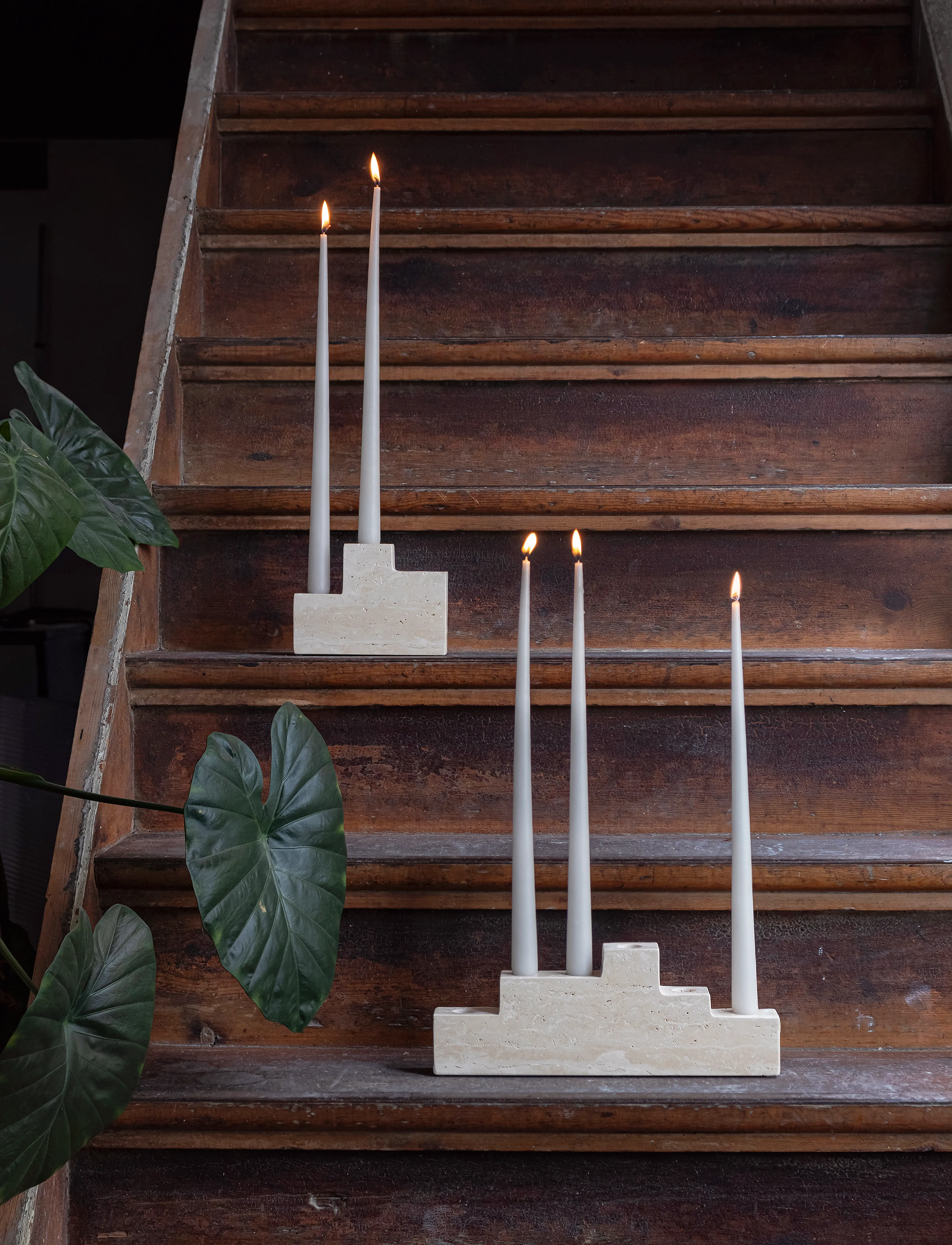 Mette Ditmer Step Candleholder, W4.5X L32X H11.5 cm, Beige, Lysestager & Lanterner > Lysestager, Unisex
