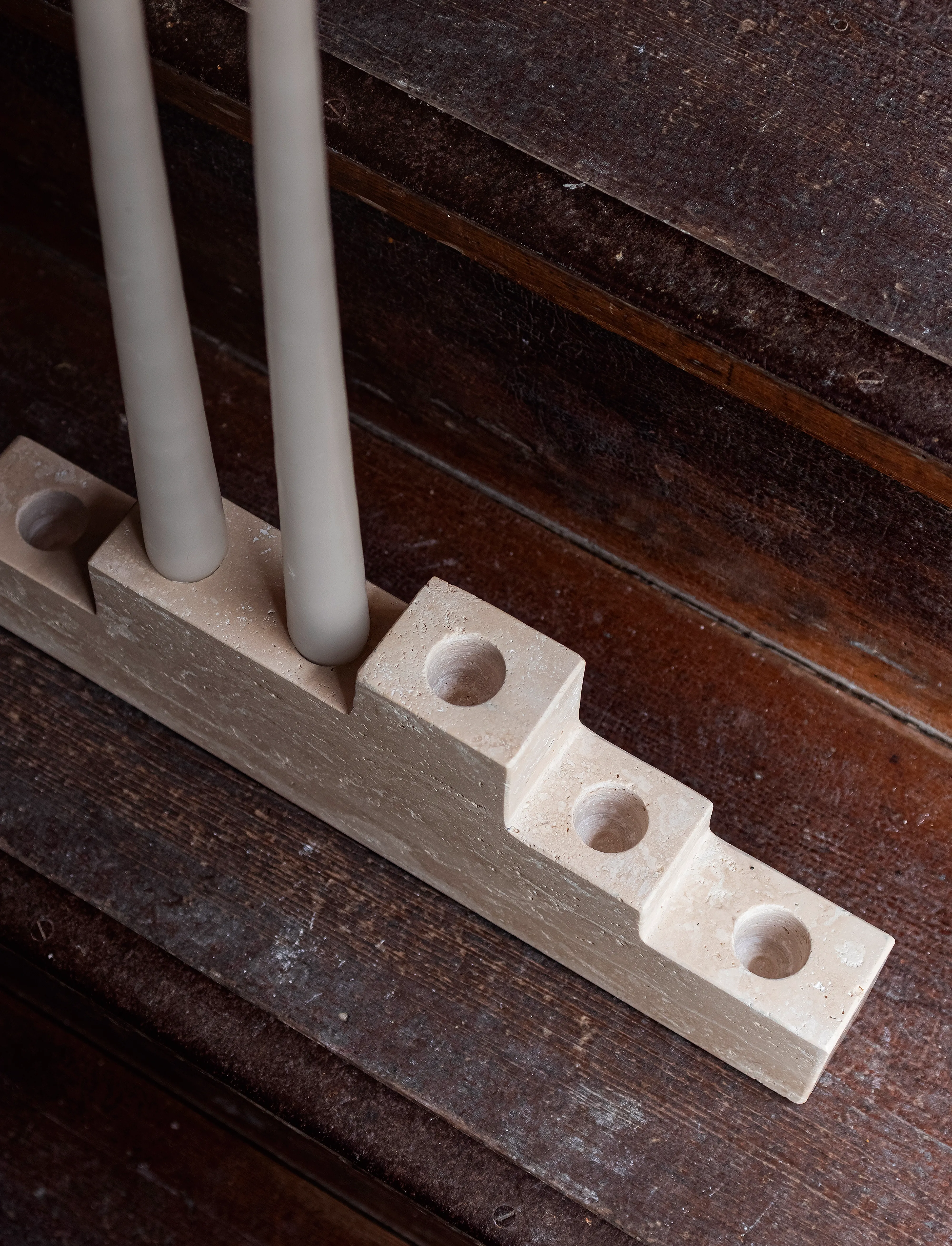 Mette Ditmer - STEP candleholder - küünlajalad - linen - 2
