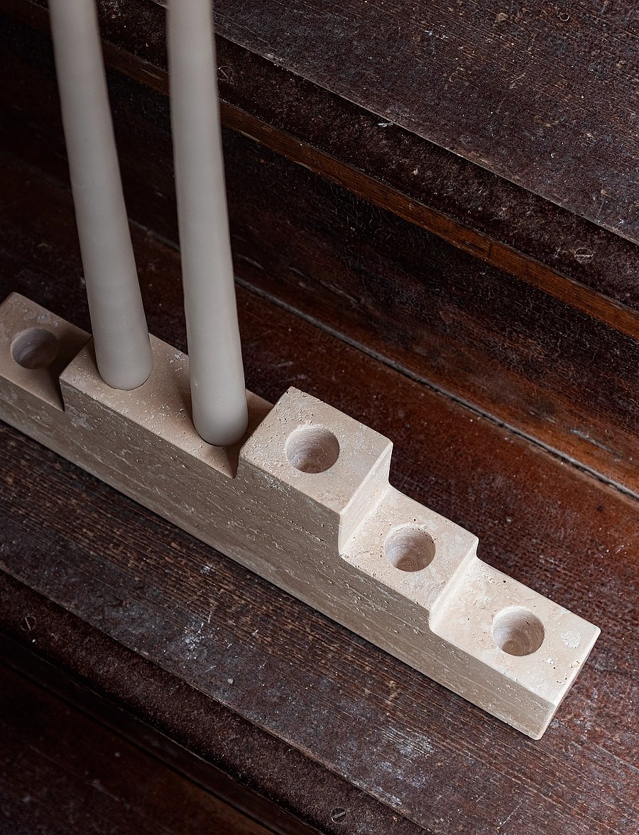 Mette Ditmer - STEP candleholder - küünlajalad - linen - 2