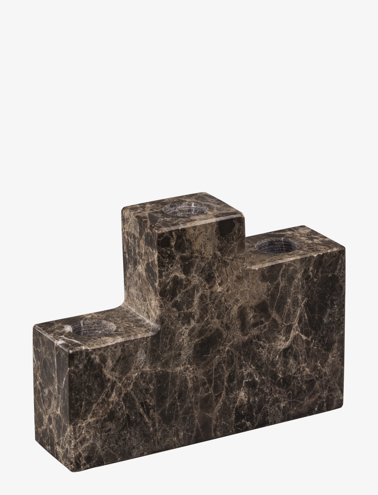 Mette Ditmer Step Candleholder, Lysestage, Brun, Str: W4.5X L16.5X H12CM