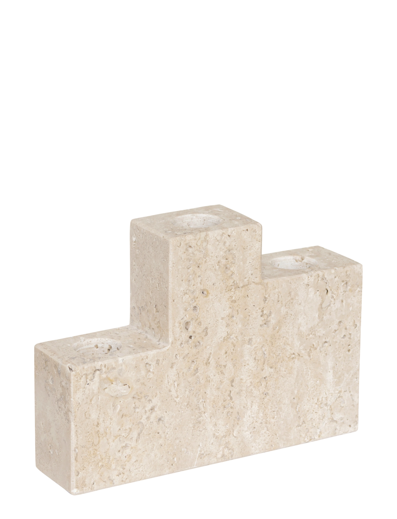 Mette Ditmer Step Candleholder, Lysestage, Beige, Str: W4.5X L16.5X H12CM