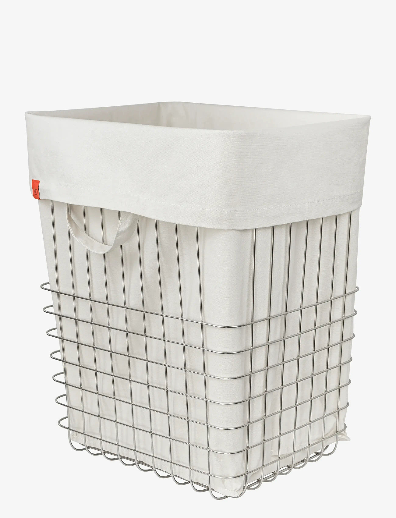 Mette Ditmer - STORE-IT basket with canvas bag, large - wäschekörbe - chrome - 0