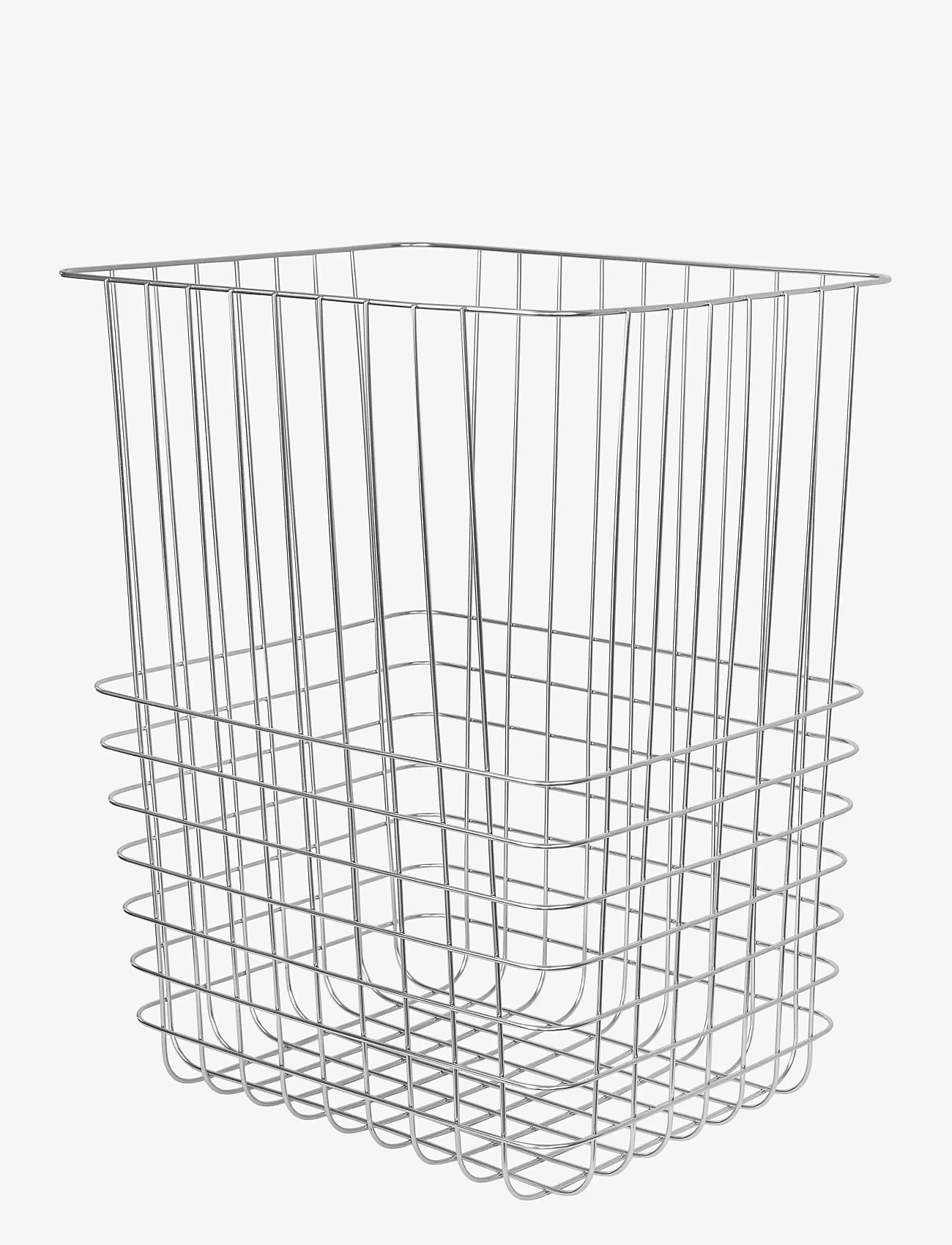 Mette Ditmer - STORE-IT basket with canvas bag, large - wäschekörbe - chrome - 1