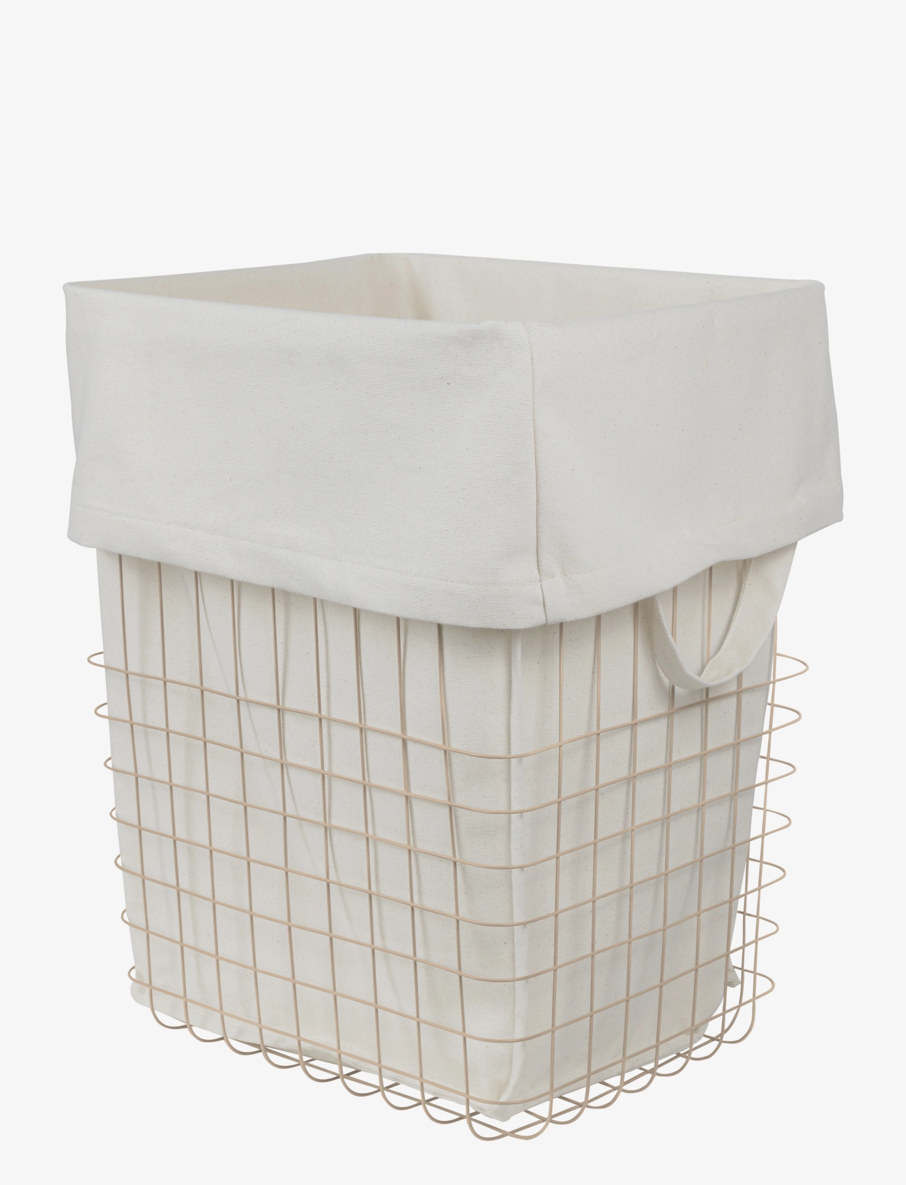 Mette Ditmer Store-It Basket With Canvas Bag, Vasketøj Baskets, Creme, Str: W32X L40X H50CM