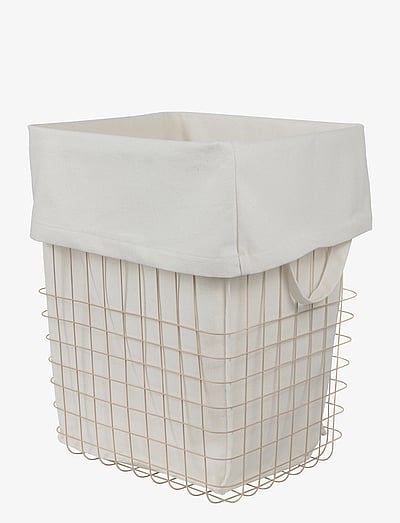 Mette Ditmer STORE-IT basket with canvas bag - Wäschekörbe - SAND / cream
