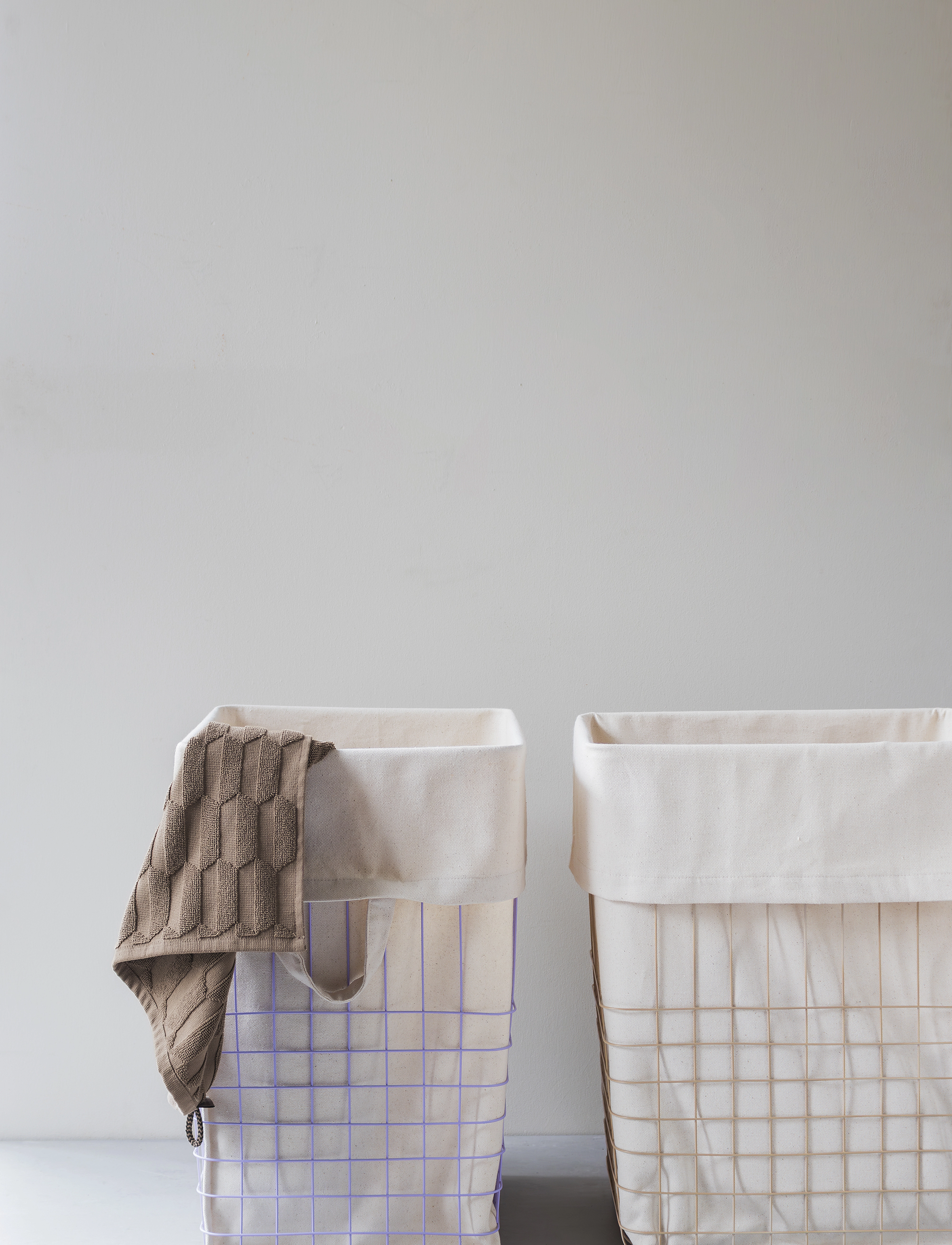 Mette Ditmer - STORE-IT basket with canvas bag - förvaringskorgar - sand - 4