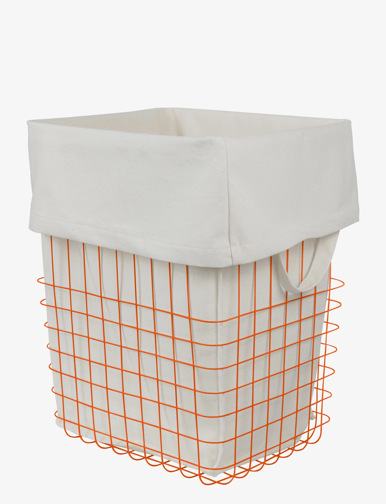 Mette Ditmer Store-It Basket With Canvas Bag, Vasketøj Baskets, Orange, Str: W32X L40X H50CM