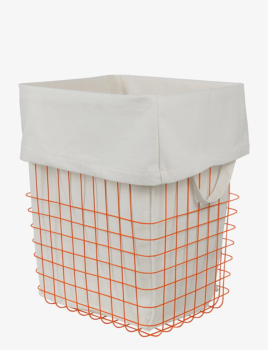 Mette Ditmer - STORE-IT basket with canvas bag - aufbewahrungskörbe - orange - 1