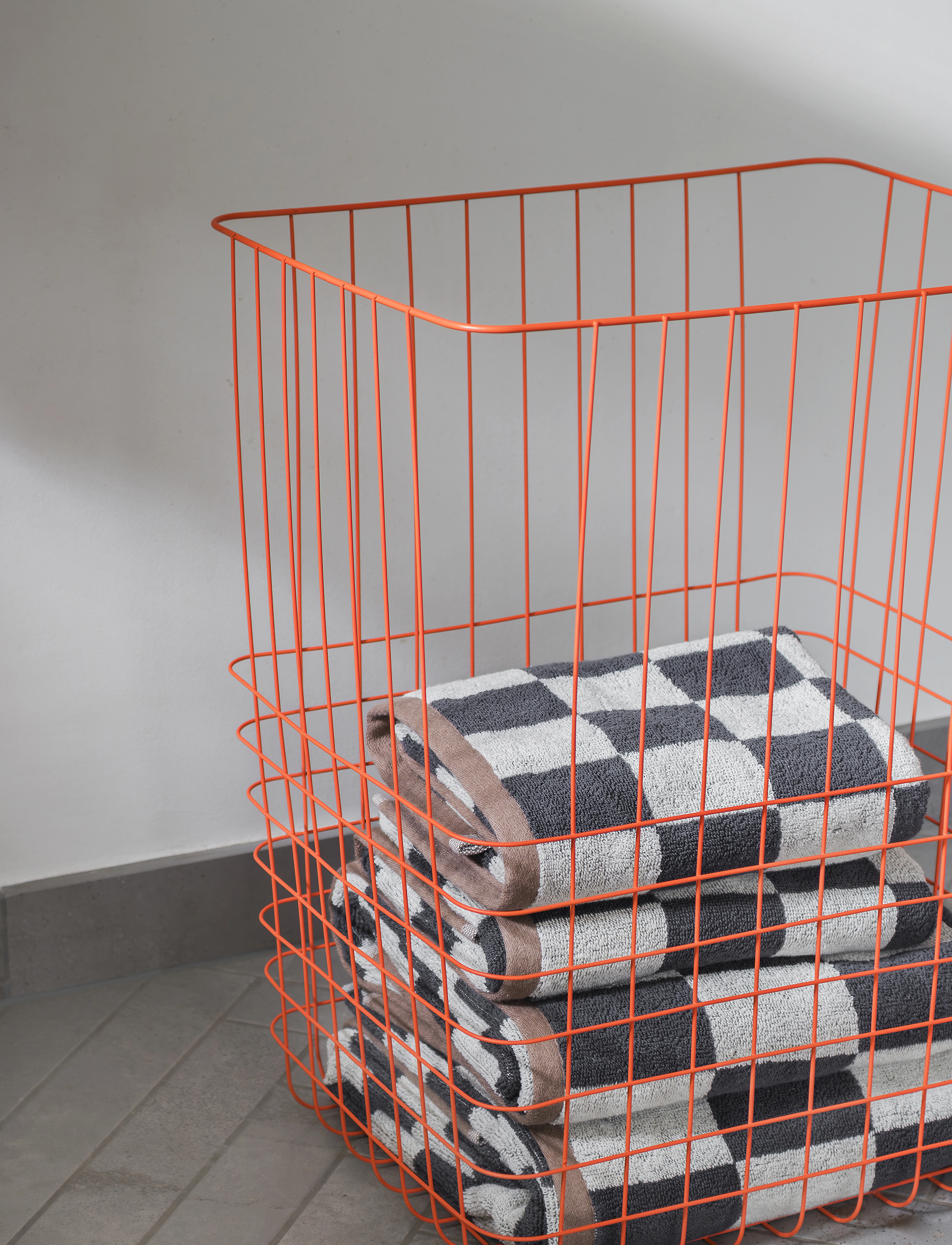 Mette Ditmer Store-It Basket With Canvas Bag, W32X L40X H50 cm, Storage, Orange - Laundry Baskets, Homeware