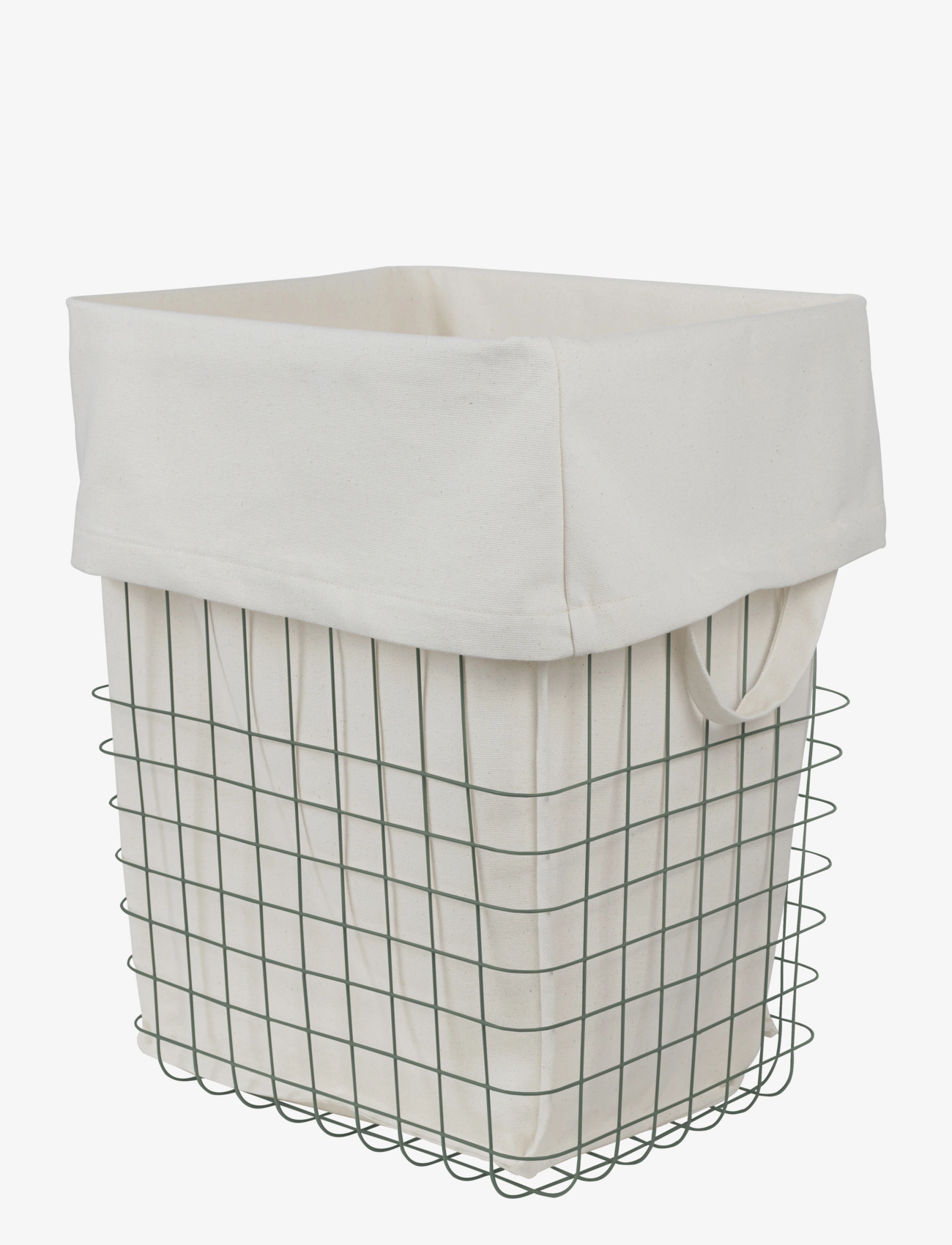 Mette Ditmer Store-It Basket With Canvas Bag, Vasketøj Baskets, Grøn, Str: W32X L40X H50CM