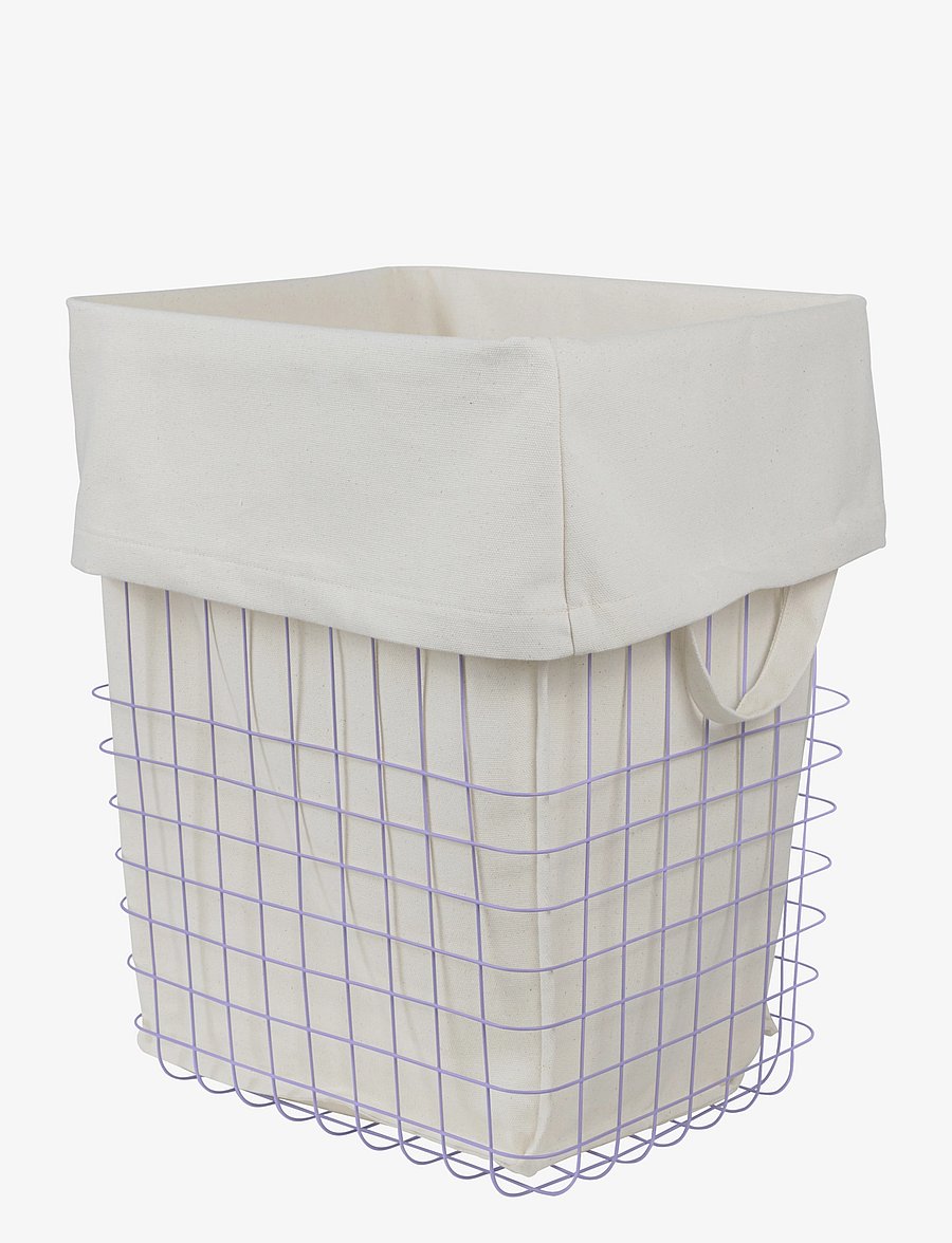 Mette Ditmer - STORE-IT basket with canvas bag - aufbewahrungskörbe - lilac - 1