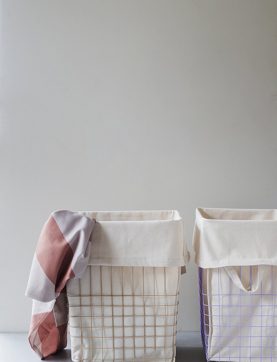 Mette Ditmer - STORE-IT basket with canvas bag - aufbewahrungskörbe - lilac - 4