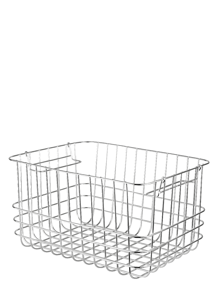 Mette Ditmer - STORE-IT basket, medium - aufbewahrungskörbe - chrome - 1