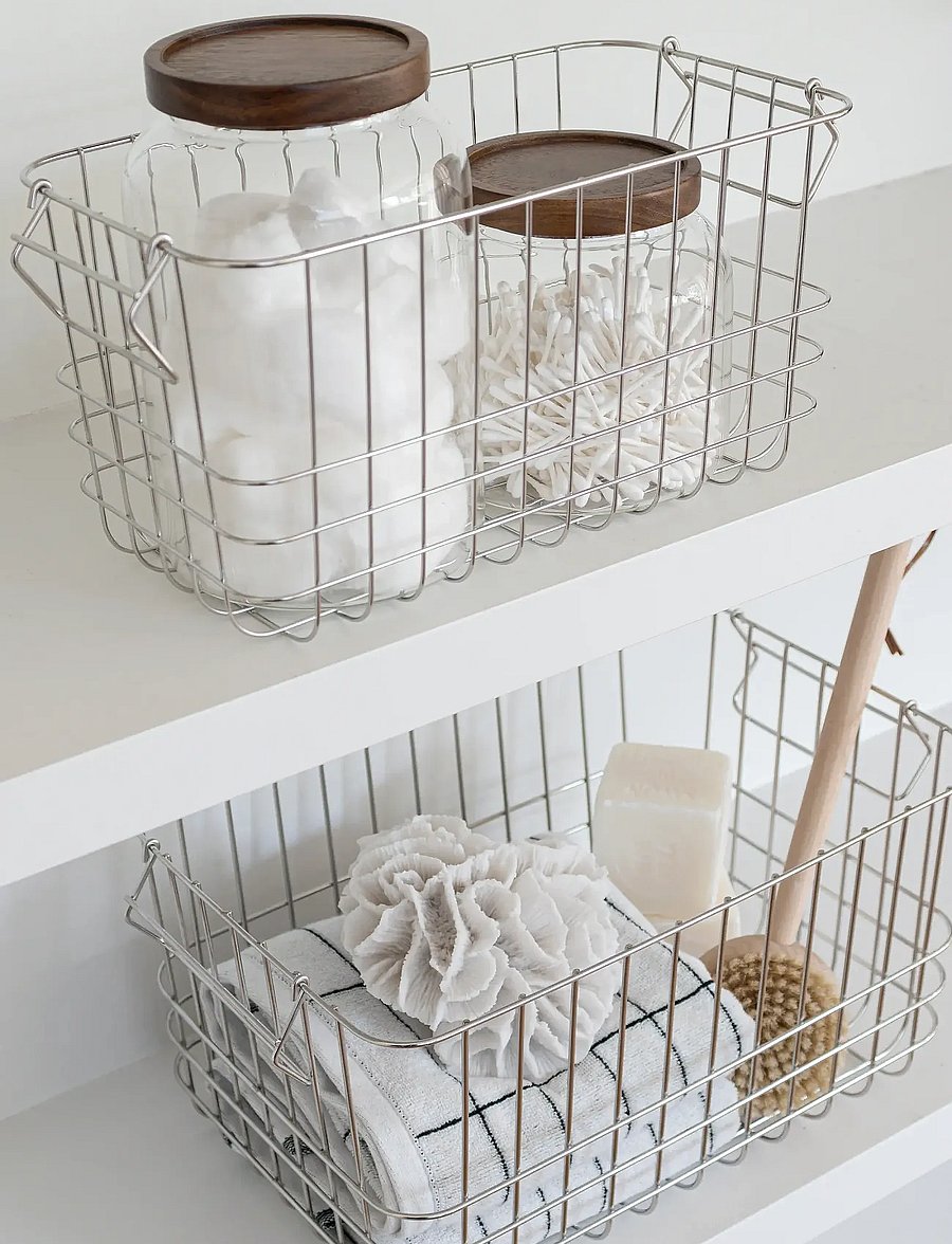 Mette Ditmer - STORE-IT basket, medium - aufbewahrungskörbe - chrome - 2
