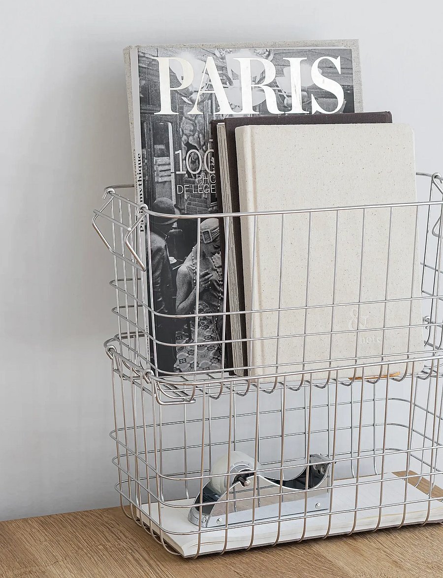 Mette Ditmer - STORE-IT basket, small - aufbewahrungskörbe - chrome - 2