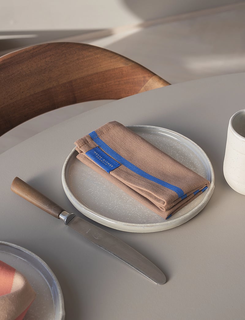 Mette Ditmer - STRIPES dish cloth, 2-pack - linased ja puuvillased salvrätikud - blush - 0