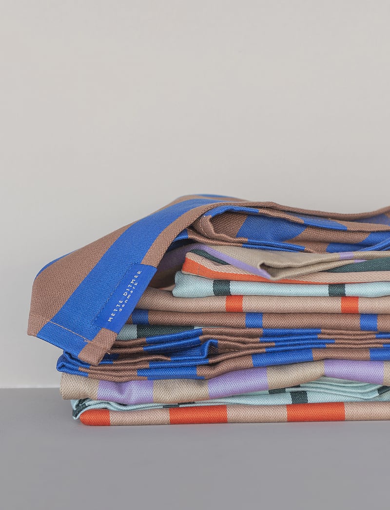 Mette Ditmer - STRIPES dish cloth, 2-pack - linased ja puuvillased salvrätikud - blush - 5