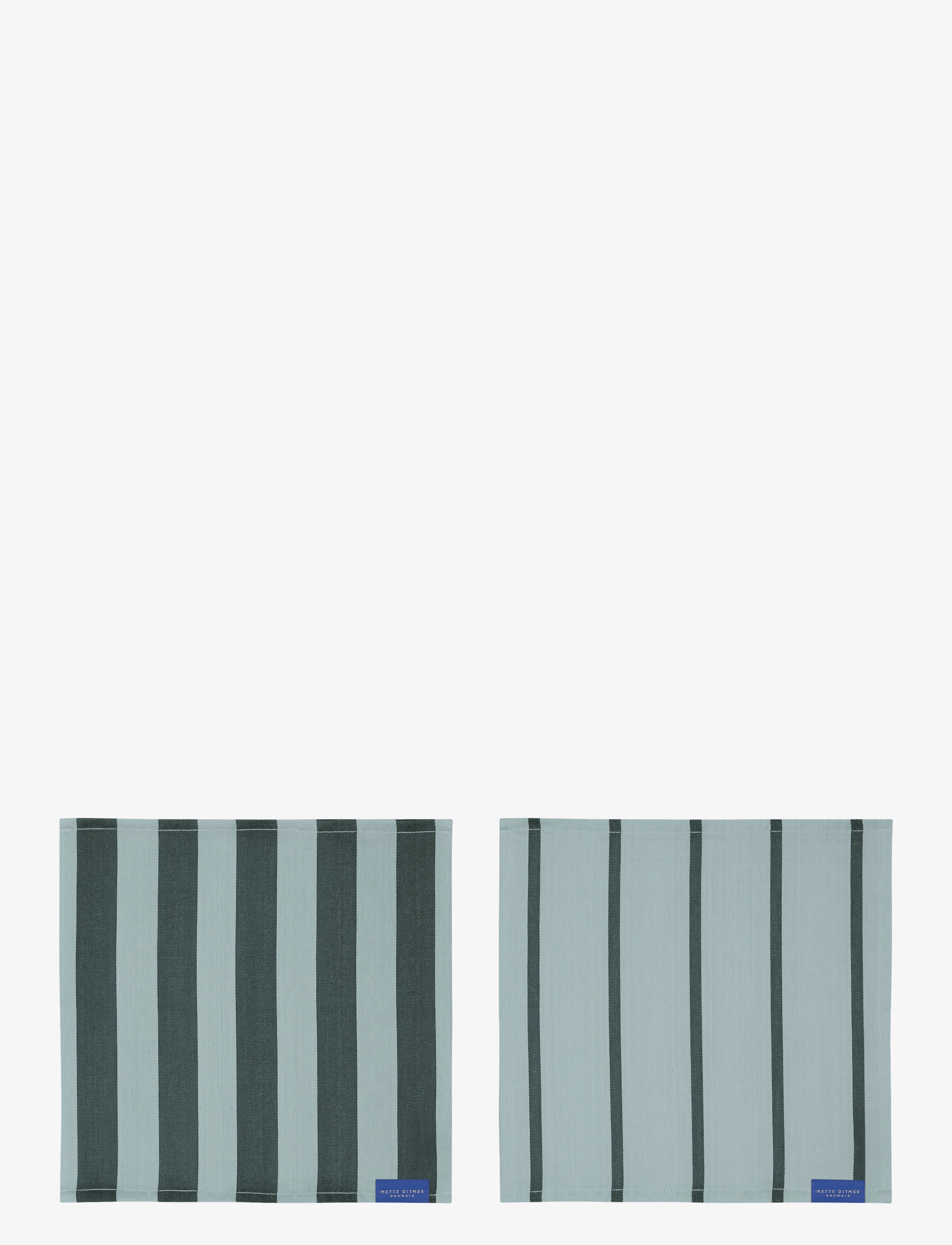 Mette Ditmer Stripes Dish Cloth, 2-Pack, Cloths & Dishbrush, Grøn, Str: W33X L33CM