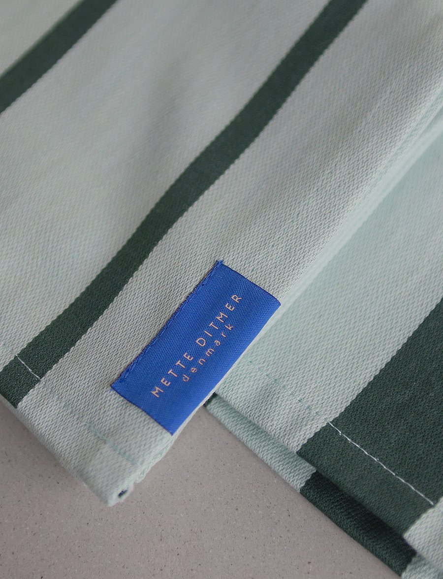 Mette Ditmer - STRIPES dish cloth, 2-pack - stoffservietten - mint - 0