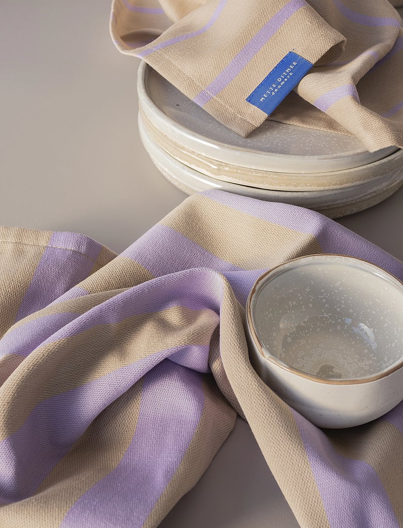 Mette Ditmer - STRIPES tea towel, 2-pack - küchenhandtücher - sand - 0