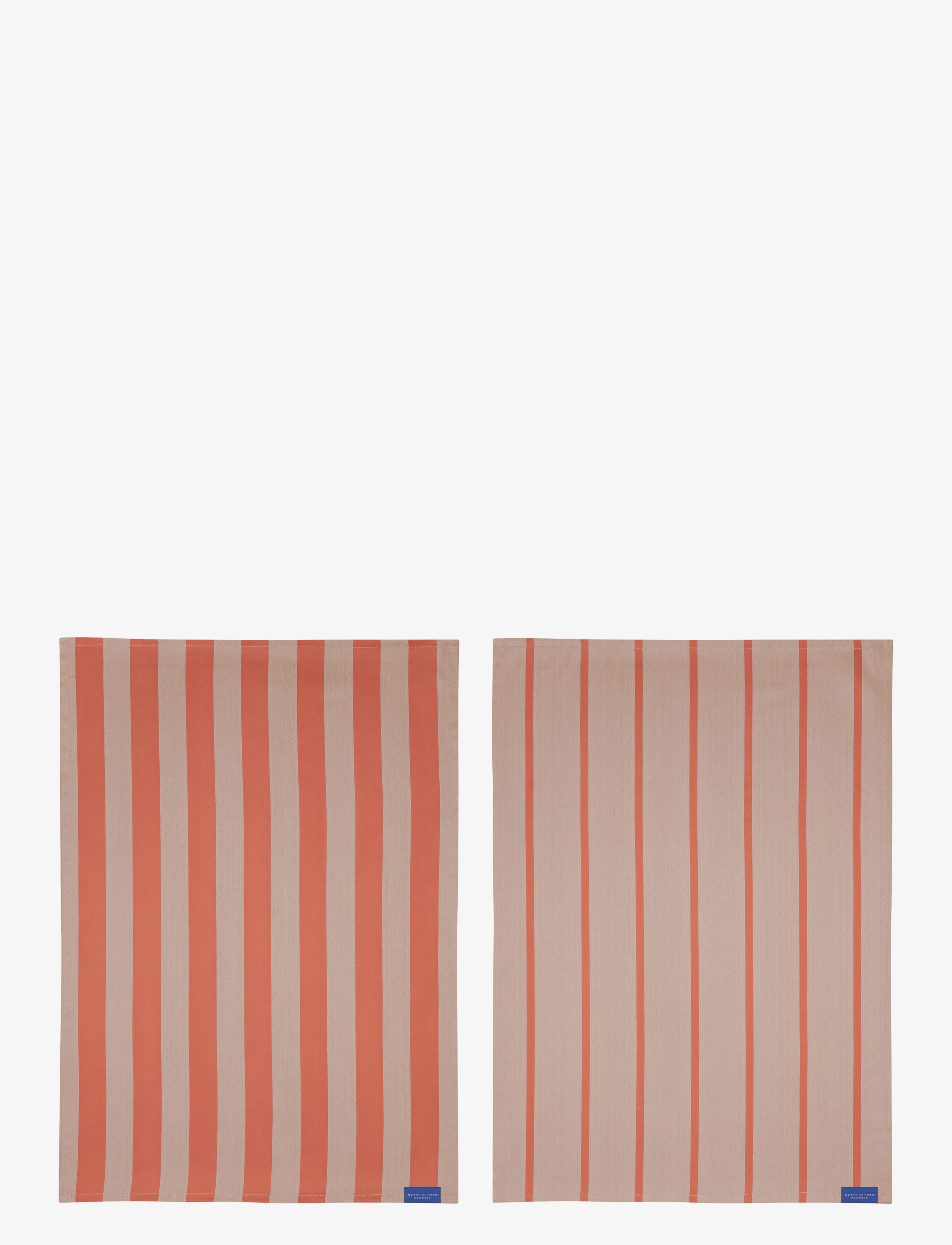 Mette Ditmer STRIPES tea towel, 2-pack - Textilien - LATTE / multi