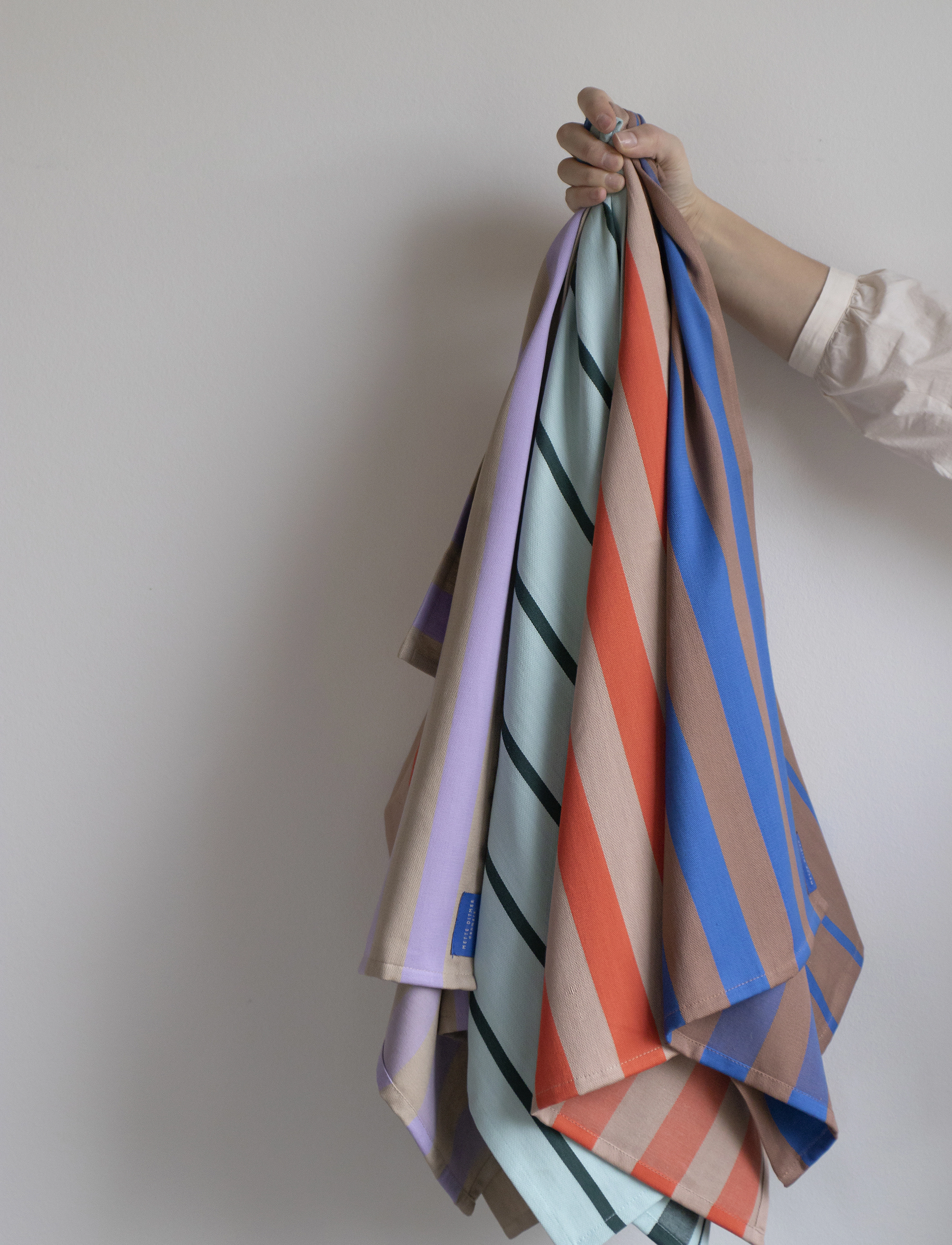 Mette Ditmer - STRIPES tea towel, 2-pack - köögirätikud - blush - 2