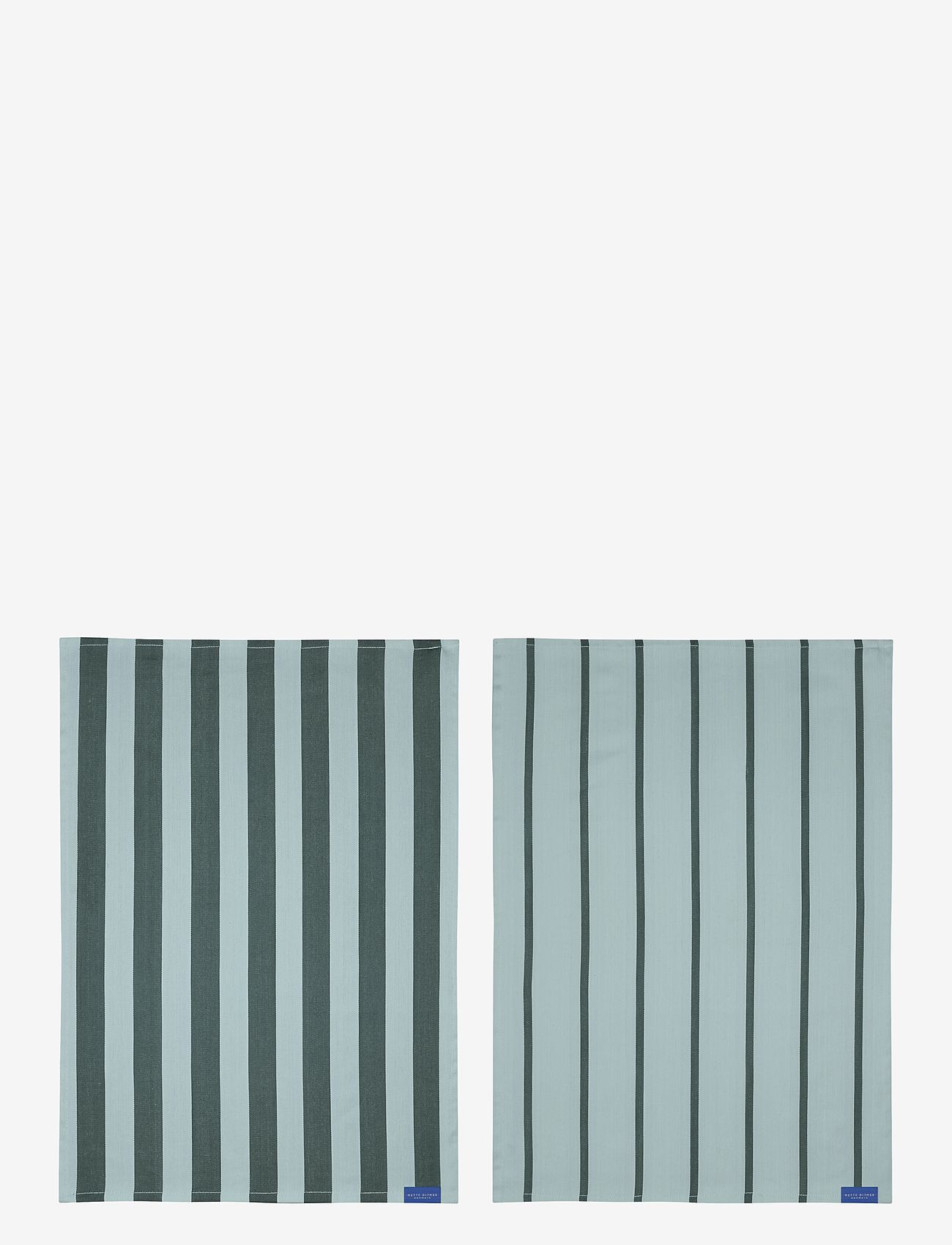 Mette Ditmer - STRIPES tea towel, 2-pack - viskestykker - mint - 1