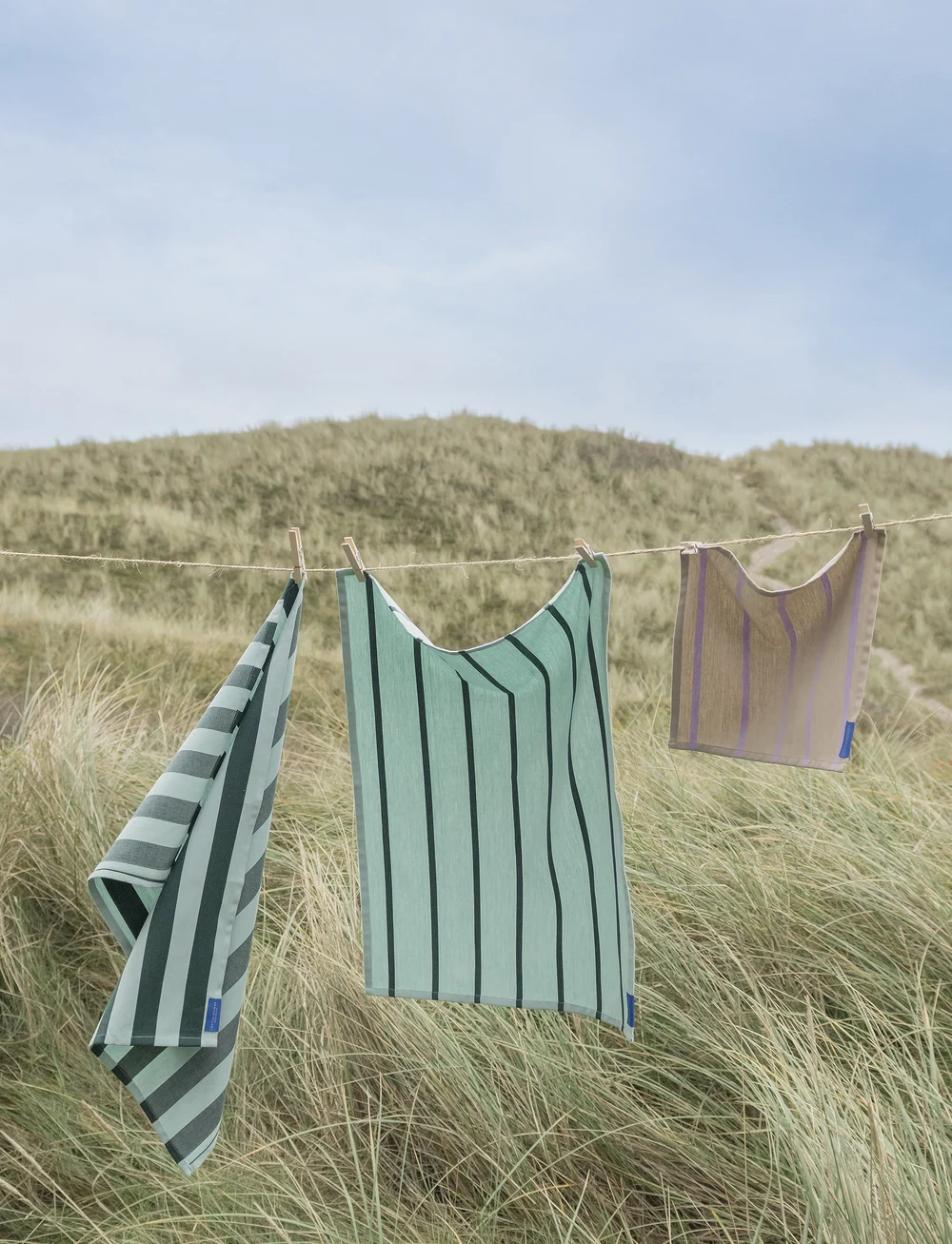 Mette Ditmer - STRIPES tea towel, 2-pack - viskestykker - mint - 2