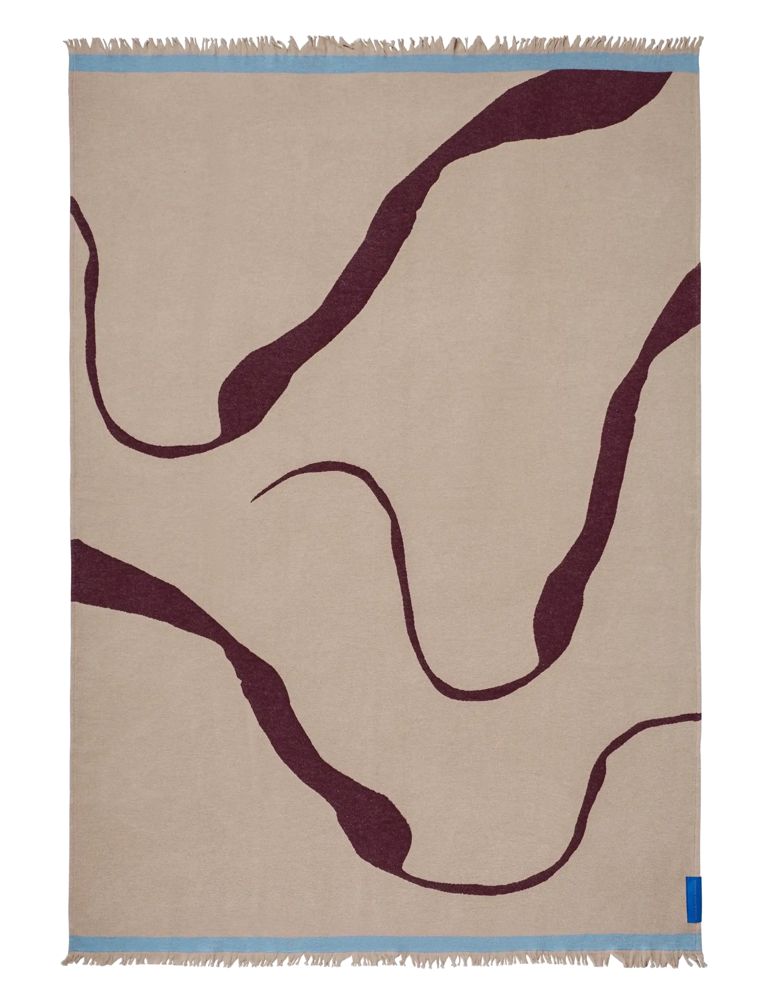 Mette Ditmer STUDIO throw - Textilien - WINE / beige