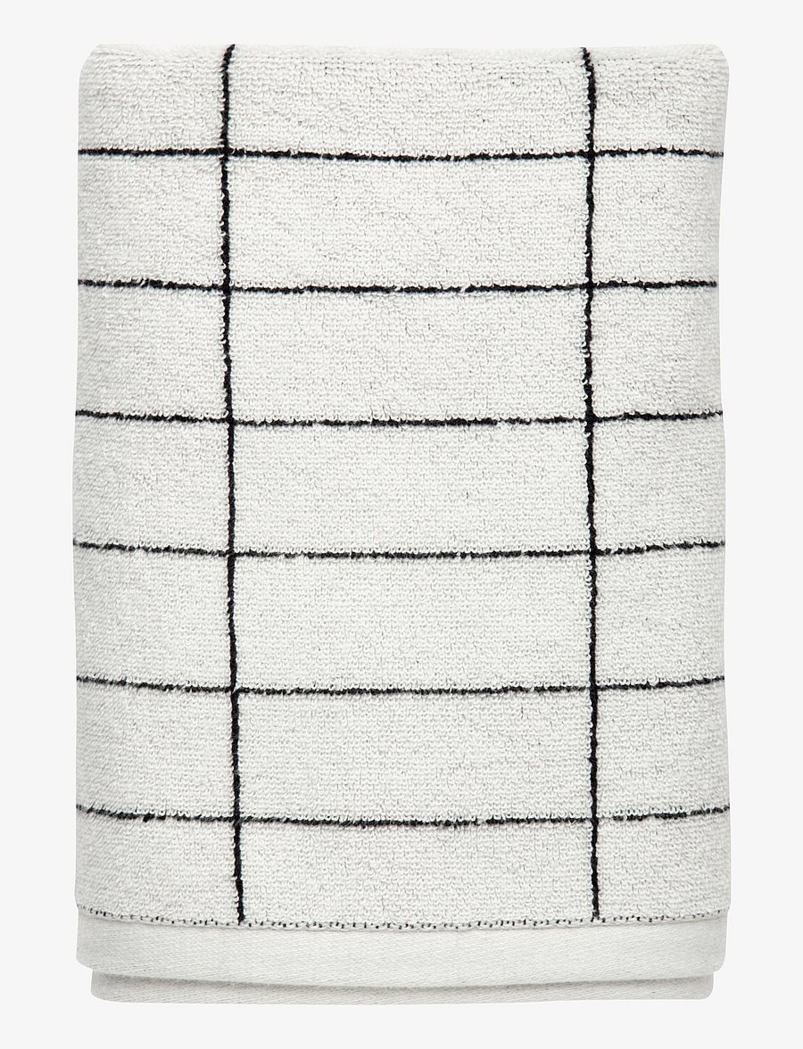 Mette Ditmer - TILE guest towel, 2 pack - gästehandtücher - black / off-white - 1