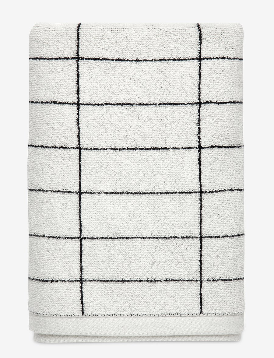 Mette Ditmer - TILE STONE Bath towel - saunalinad - black/off white - 1