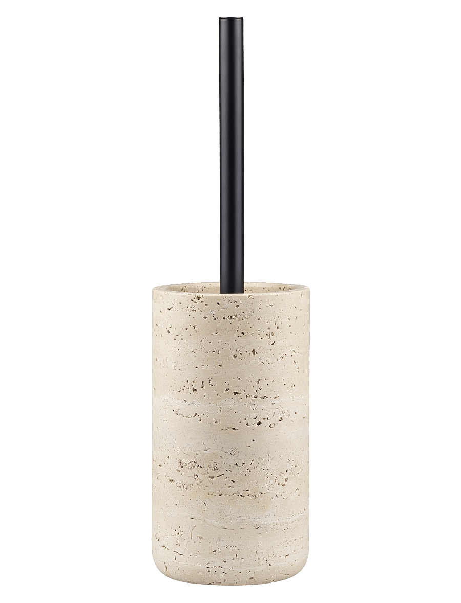Mette Ditmer - TRAVERTINE toilet brush holder - toilettenbürsten - linen - 1