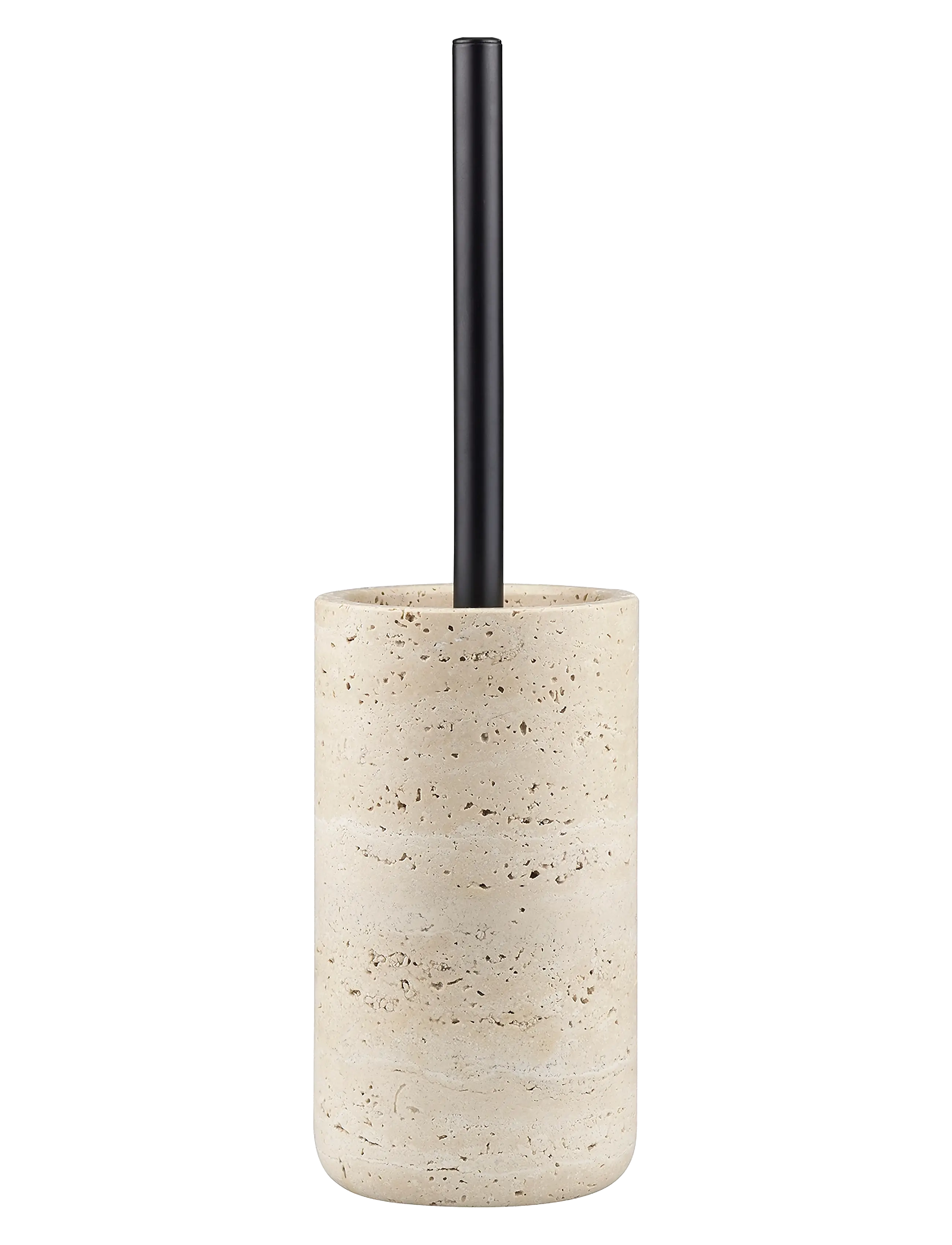 Mette Ditmer - TRAVERTINE toilet brush holder - toiletbørster - linen - 2