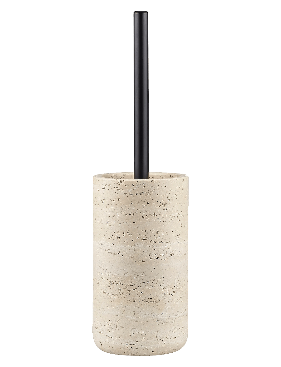 Mette Ditmer - TRAVERTINE toilet brush holder - toilettenbürsten - linen - 2