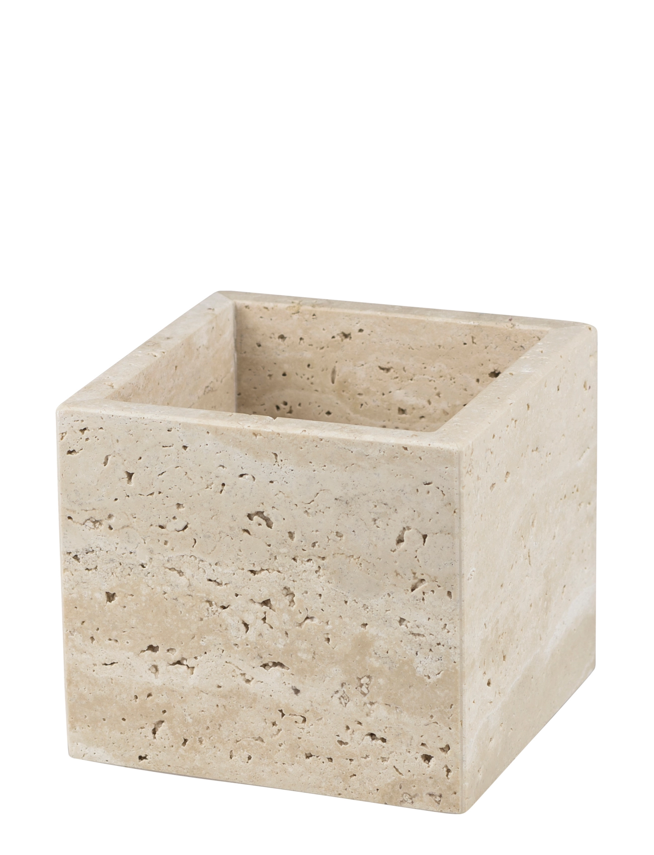 Mette Ditmer Travertine Cube, Decorative Platters, Beige, Str: ONE SIZE