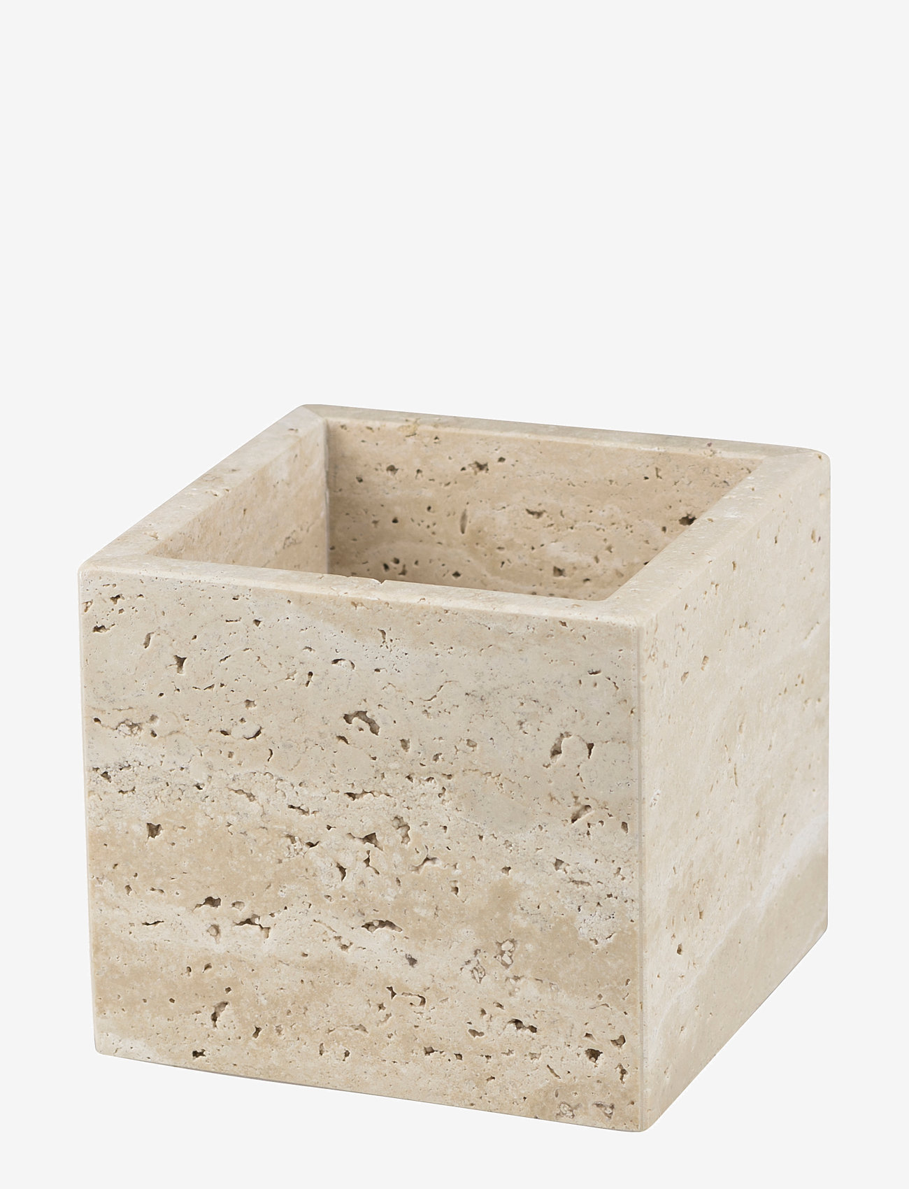 Mette Ditmer - TRAVERTINE cube - dekoschalen - linen - 1