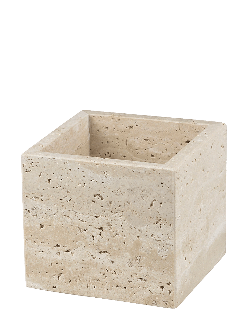 Mette Ditmer - TRAVERTINE cube - dekoschalen - linen - 1